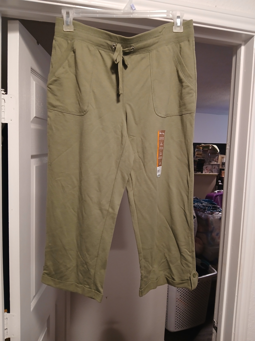 NWT White Stag Olive Green Drawstring Womens Casual Pants